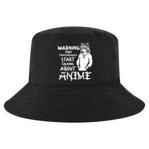 Warning May Start Talking About Anime Cool Comfort Performance Bucket Hat