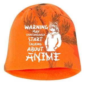 Warning May Start Talking About Anime Kati - Camo Knit Beanie