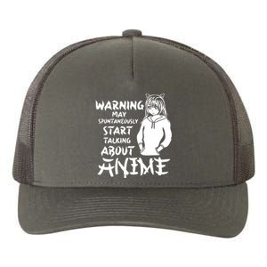 Warning May Start Talking About Anime Yupoong Adult 5-Panel Trucker Hat