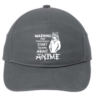 Warning May Start Talking About Anime 7-Panel Snapback Hat