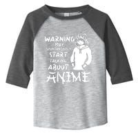 Warning May Start Talking About Anime Toddler Fine Jersey T-Shirt