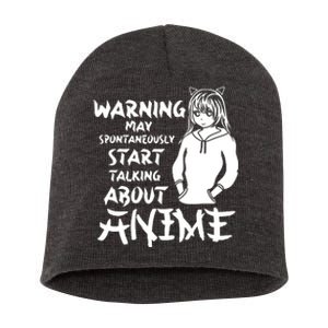 Warning May Start Talking About Anime Short Acrylic Beanie