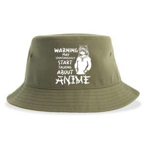 Warning May Start Talking About Anime Sustainable Bucket Hat