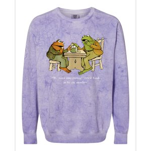 We Must Stop Eating Toad As He Ate Another Frog Colorblast Crewneck Sweatshirt