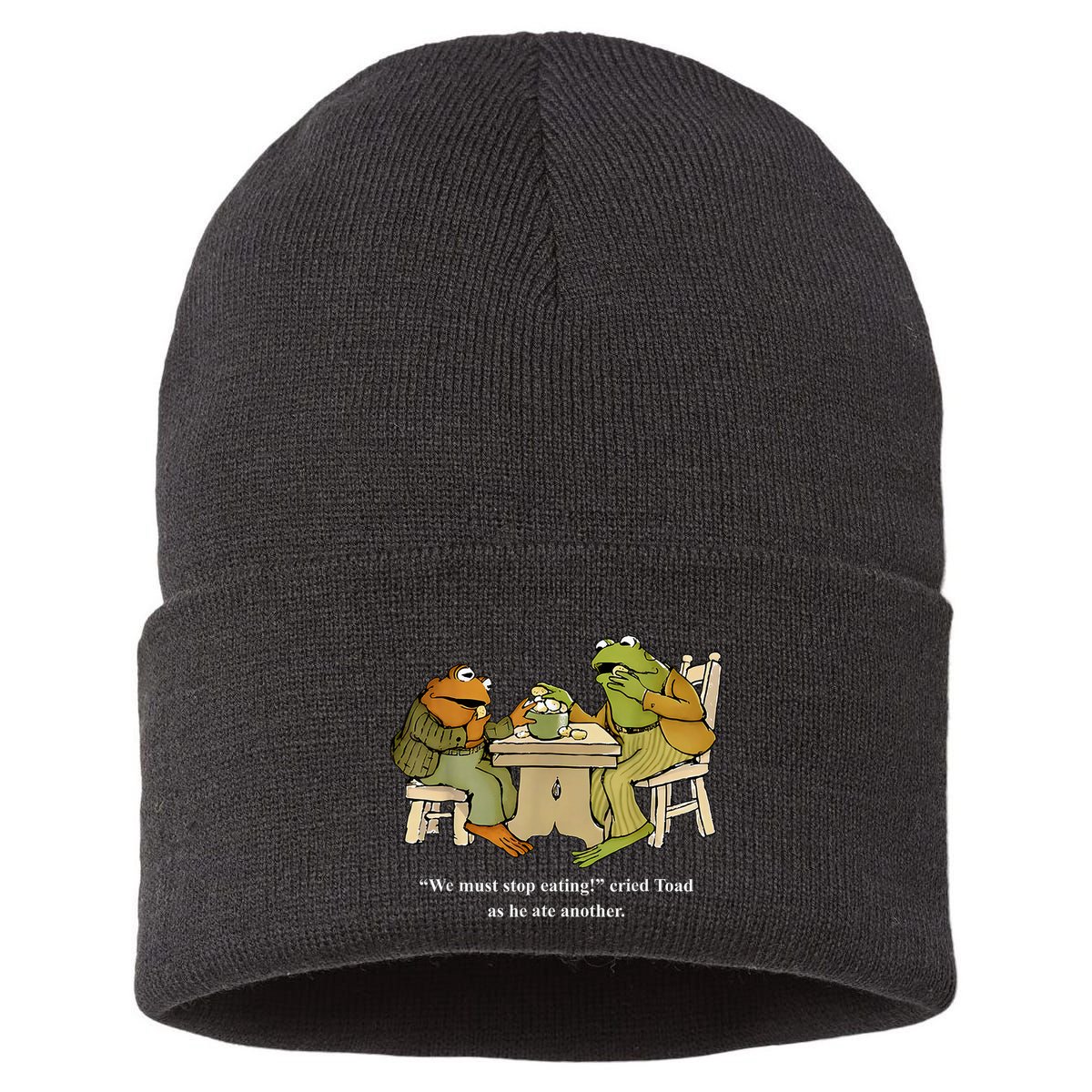 We Must Stop Eating Toad As He Ate Another Frog Sustainable Knit Beanie