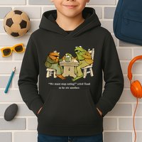 We Must Stop Eating Toad As He Ate Another Frog Kids Hoodie