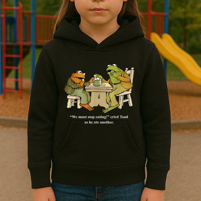 We Must Stop Eating Toad As He Ate Another Frog Kids Hoodie