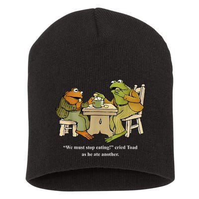 We Must Stop Eating Toad As He Ate Another Frog Short Acrylic Beanie