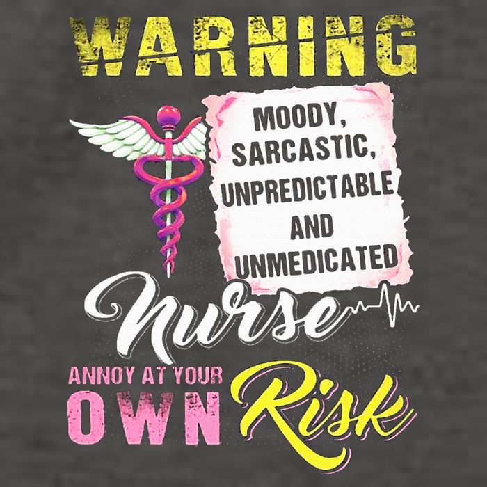 Warning Moody Sarcastic Unpredictable And Unmedicated Nurse Vector Backpack