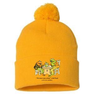 We Must Stop Eating Cried Toad As He Ate Another Frog Toad Pom Pom 12in Knit Beanie