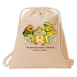 We Must Stop Eating Cried Toad As He Ate Another Frog Toad Drawstring Bag