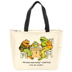 We Must Stop Eating Cried Toad As He Ate Another Frog Toad Zip Tote Bag