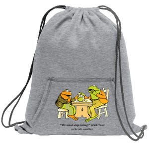 We Must Stop Eating Cried Toad As He Ate Another Frog Toad Sweatshirt Cinch Pack Bag