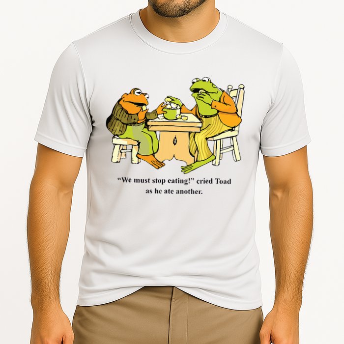 We Must Stop Eating Cried Toad As He Ate Another Frog Toad Cooling Performance Crew T-Shirt