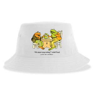 We Must Stop Eating Cried Toad As He Ate Another Frog Toad Sustainable Bucket Hat