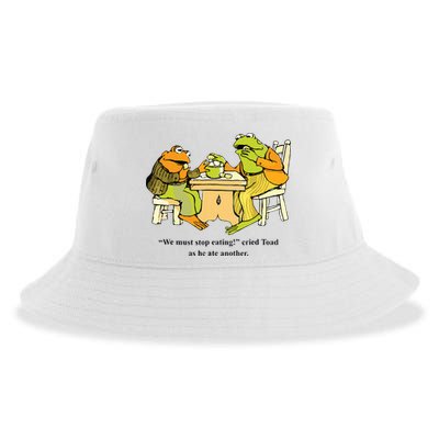 We Must Stop Eating Cried Toad As He Ate Another Frog Toad Sustainable Bucket Hat