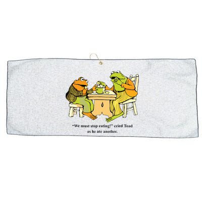 We Must Stop Eating Cried Toad As He Ate Another Frog Toad Large Microfiber Waffle Golf Towel