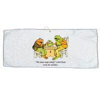We Must Stop Eating Cried Toad As He Ate Another Frog Toad Large Microfiber Waffle Golf Towel