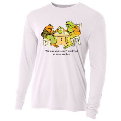 We Must Stop Eating Cried Toad As He Ate Another Frog Toad Cooling Performance Long Sleeve Crew