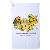 We Must Stop Eating Cried Toad As He Ate Another Frog Toad Golf Towel