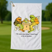We Must Stop Eating Cried Toad As He Ate Another Frog Toad Golf Towel
