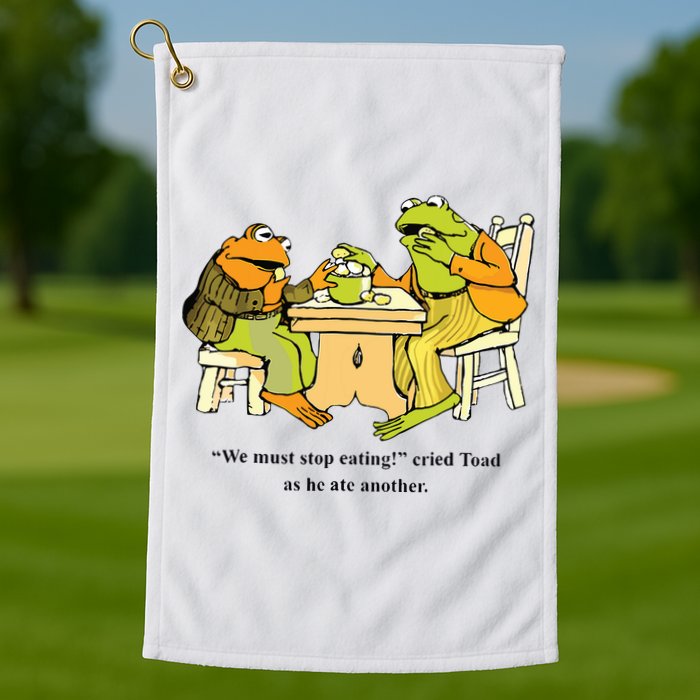 We Must Stop Eating Cried Toad As He Ate Another Frog Toad Golf Towel
