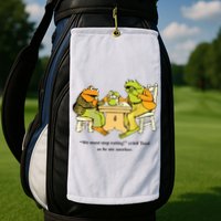 We Must Stop Eating Cried Toad As He Ate Another Frog Toad Golf Towel