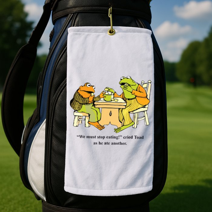 We Must Stop Eating Cried Toad As He Ate Another Frog Toad Golf Towel