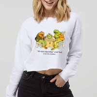 We Must Stop Eating Cried Toad As He Ate Another Frog Toad Cropped Pullover Crew