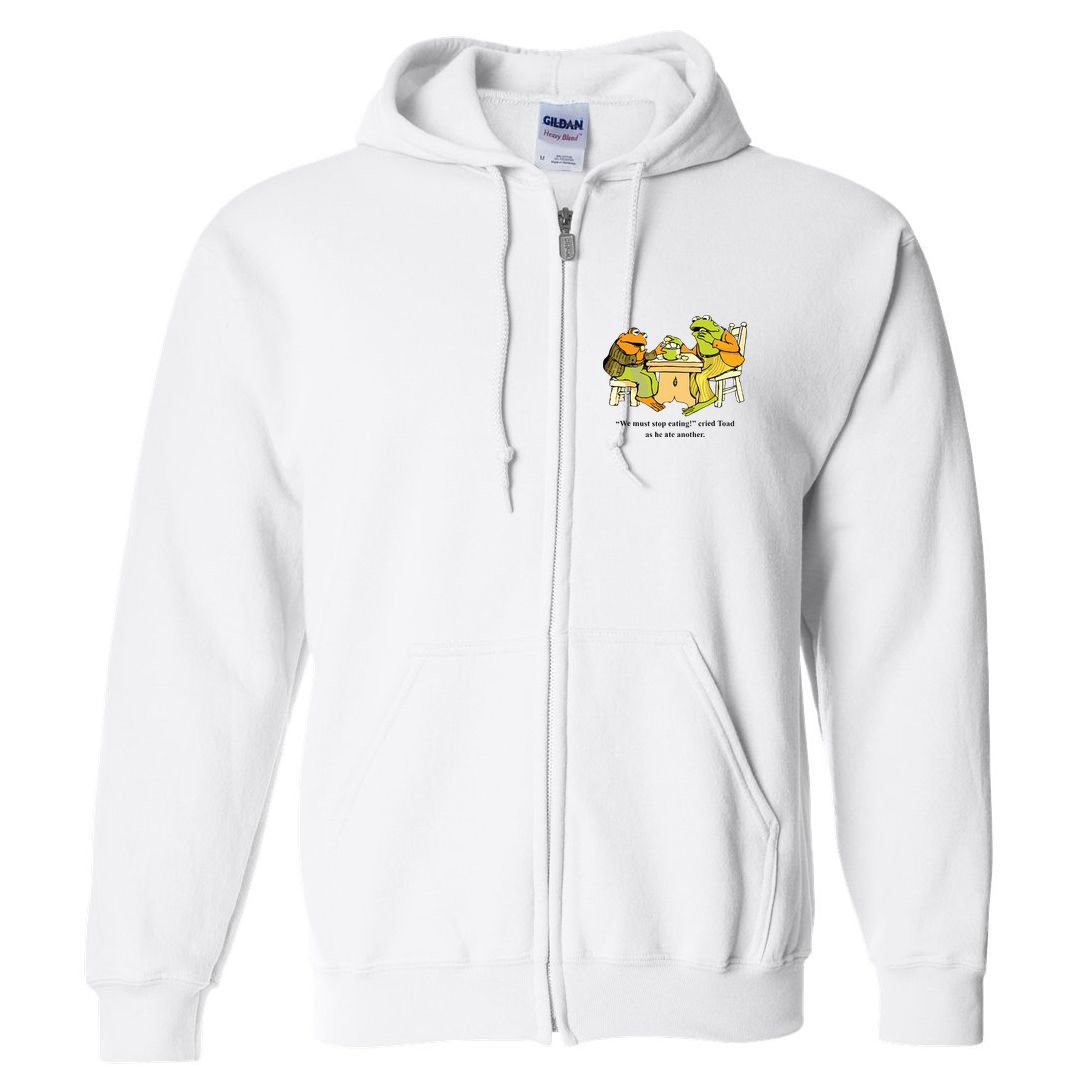 We Must Stop Eating Cried Toad As He Ate Another Frog Toad Full Zip Hoodie