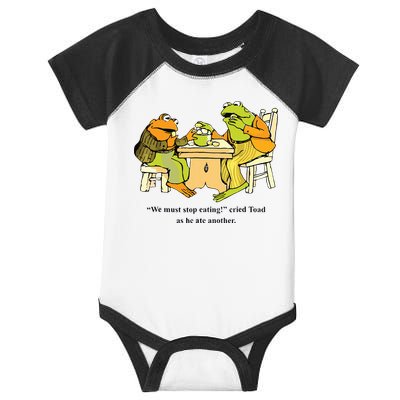 We Must Stop Eating Cried Toad As He Ate Another Frog Toad Infant Baby Jersey Bodysuit
