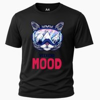 Weekend Mood Skiing Mountain Panorama Ski Goggles Cats Gift Cooling Performance Crew T-Shirt