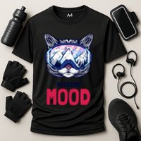 Weekend Mood Skiing Mountain Panorama Ski Goggles Cats Gift Cooling Performance Crew T-Shirt