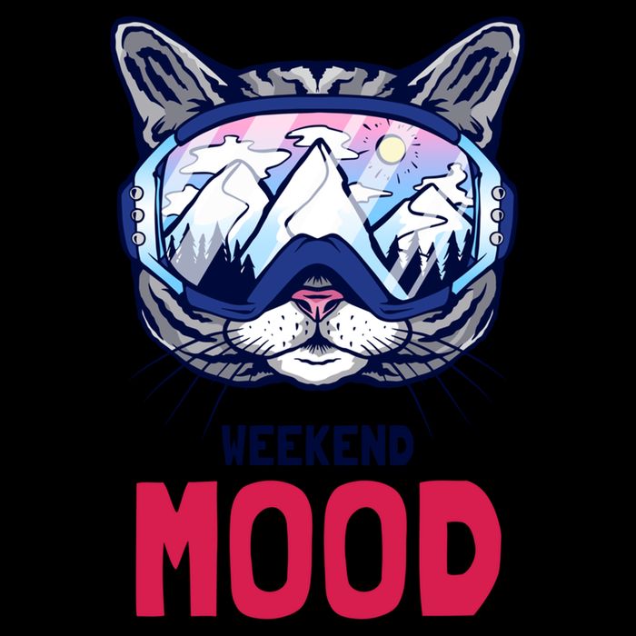 Weekend Mood Skiing Mountain Panorama Ski Goggles Cats Gift Cooling Performance Crew T-Shirt