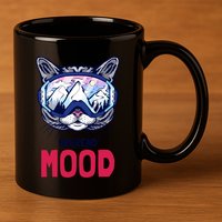 Weekend Mood Skiing Mountain Panorama Ski Goggles Cats Gift 11oz C Handle Ceramic Mug