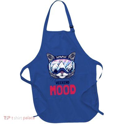 Weekend Mood Skiing Mountain Panorama Ski Goggles Cats Gift Apron