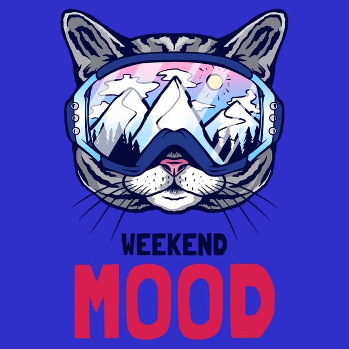 Weekend Mood Skiing Mountain Panorama Ski Goggles Cats Gift 16 in Basic Backpack