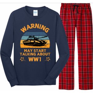 Warning May Start Talking About Ww1 Long Sleeve Pajama Set