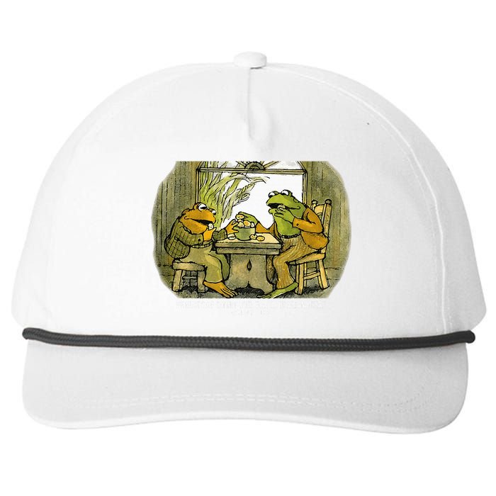 We Must Stop Eating Cried Toad As He Ate Another Frogs Snapback Five-Panel Rope Hat