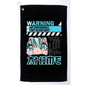 Warning May Spontaneously Talk About Anime Funny Manga Platinum Collection Golf Towel