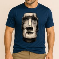 Watercolor Moai Statue Performance Shirt