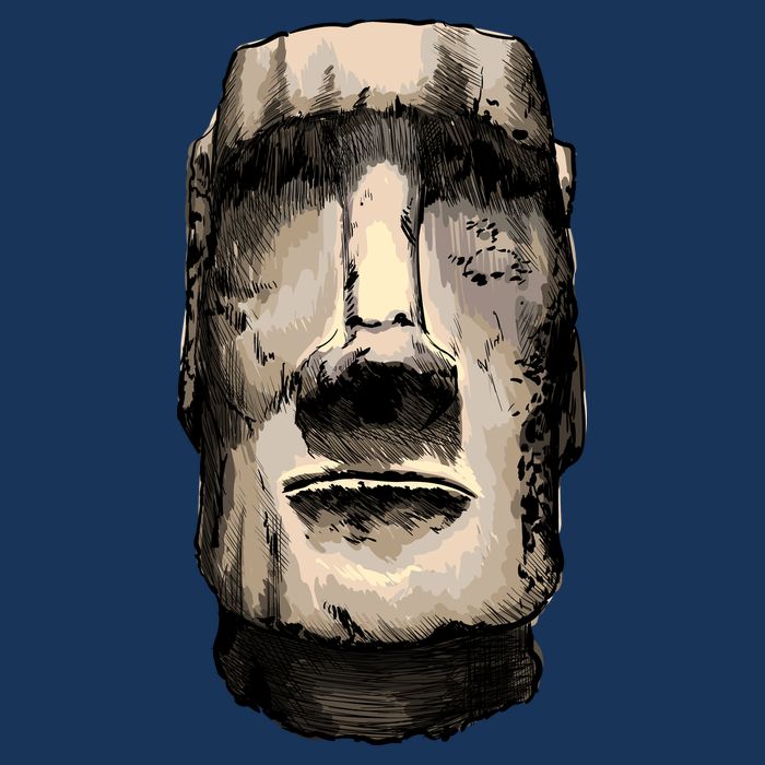 Watercolor Moai Statue Performance Shirt