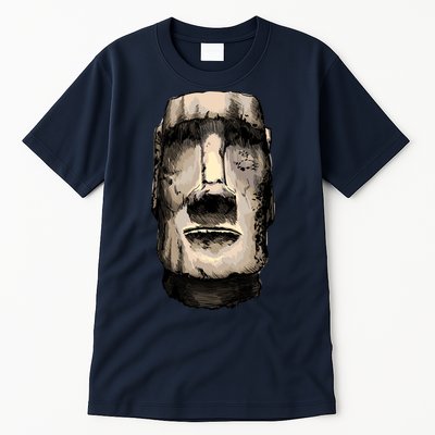 Watercolor Moai Statue Tall T-Shirt