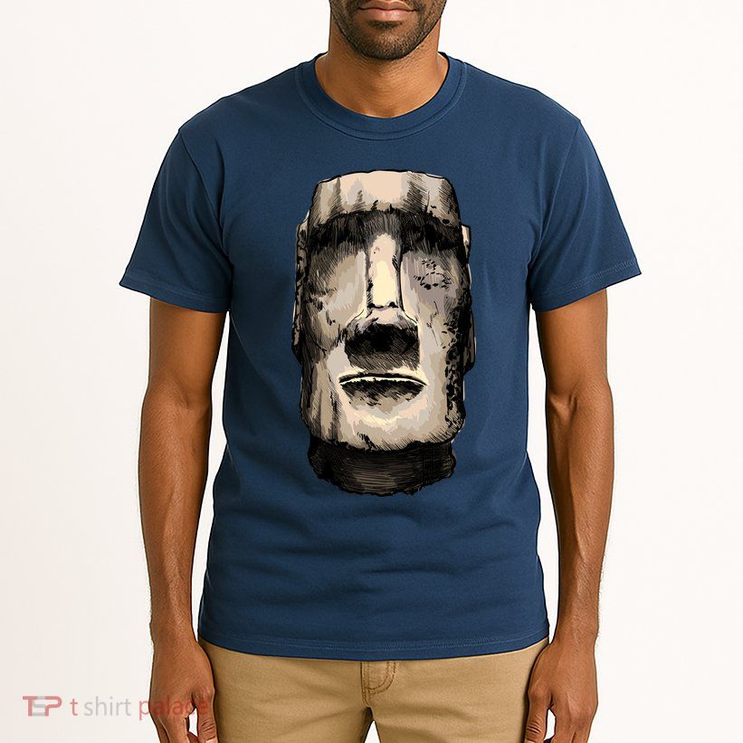 Watercolor Moai Statue Tall T-Shirt