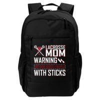 Warning My Son Beats People With Sticks Lacrosse Mom Backpack