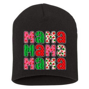 Watermelon Mama Summer Tropical Fruit Lovers Mom Short Acrylic Beanie