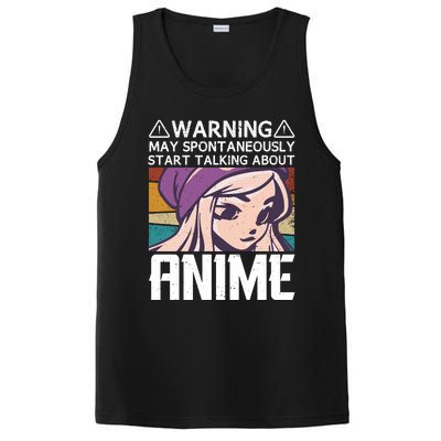 Warning May Spontaneously Talk About Anime Funny Anime Girl Anime Quotes PosiCharge Competitor Tank