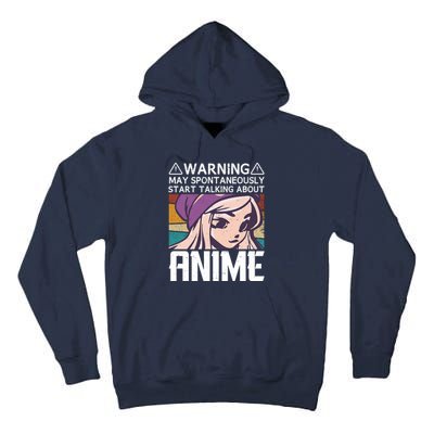 Warning May Spontaneously Talk About Anime Funny Anime Girl Anime Quotes Tall Hoodie