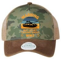 Warning May Start Talking About Ww2 Legacy Tie Dye Trucker Hat