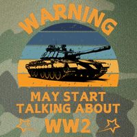 Warning May Start Talking About Ww2 Legacy Tie Dye Trucker Hat